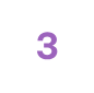 A white circle with the number three in it.